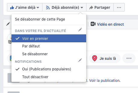 Activez la fonction