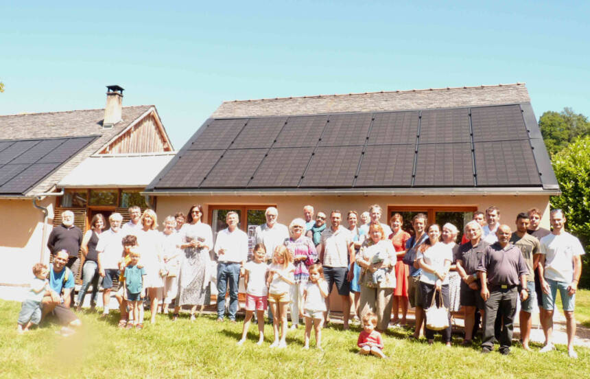 Inauguration d'une des 6 toitures solaires de Soleil d'Ayen, à l'été 2018