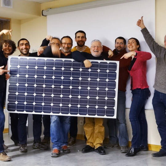 Le collectif des citoyens bénévoles qui portent le projet citoyen d'énergie renouvelable Mont Energie