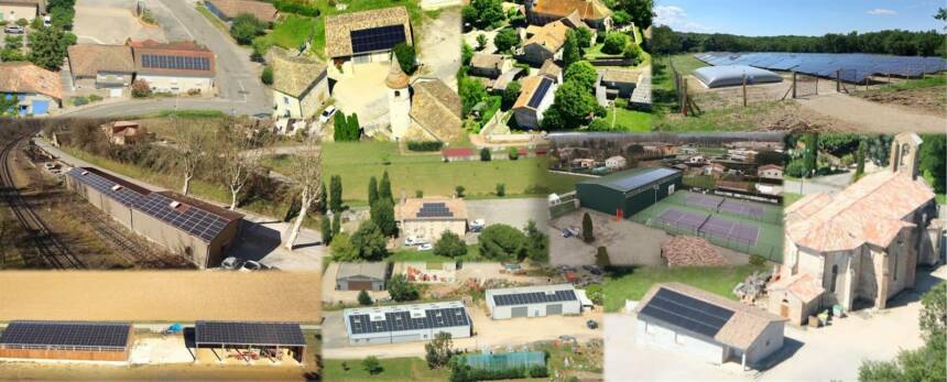 Pêle-mêle de photos des installations de Midi-Quercy Énergies Citoyennes