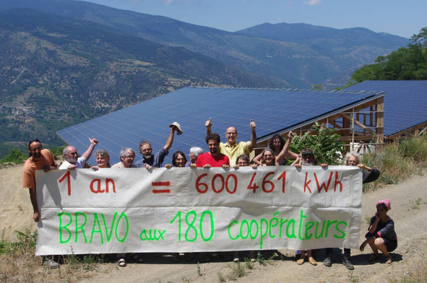 Des coopérateurs de la Ferme d'Escoums