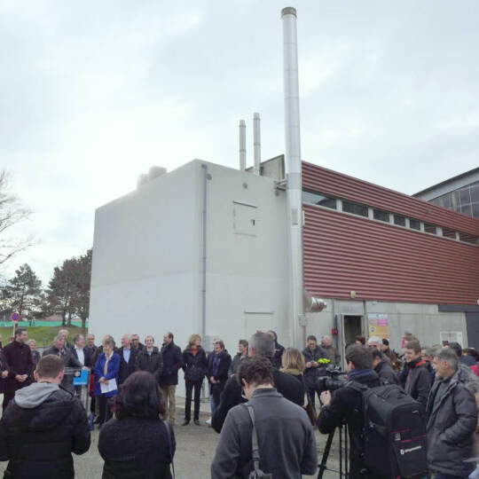 Inauguration du réseau de chaleur citoyen Forestener à Sassenage en janvier 2020 avec Energie Partagée et Energ'Y Citoyennes