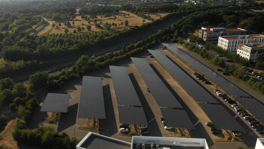 Ker Shade, ombrières photovoltaïques sur les parkings du Zénith de Nantes