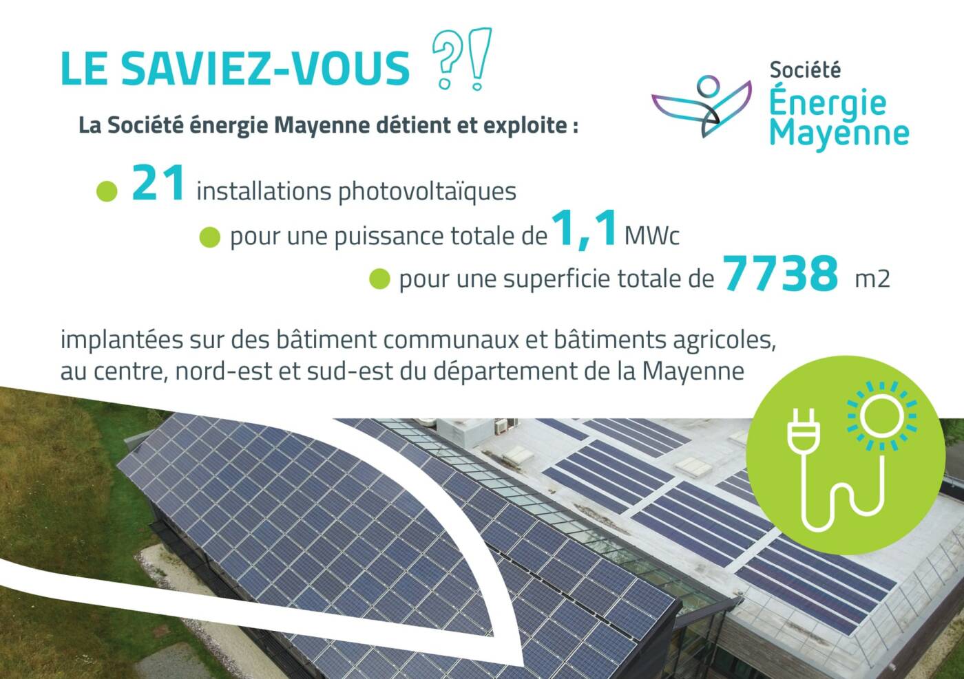 SEM Energie Mayenne-Visuel-recap-2022 Société Energie Mayenne : 21 installations solaires et 1,1 MWc de puissance installée