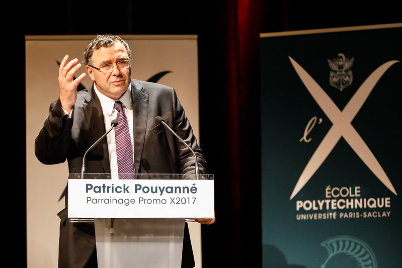 Patrick Pouyanné, PDG de Total, s’adresse à la promotion 2017 des étudiants de Polytechnique qu’il parraine.