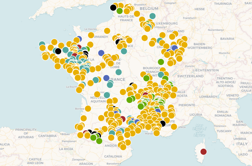 carte des projets citoyens en France