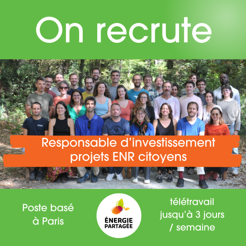 Responsable d’investissement projets ENR citoyens