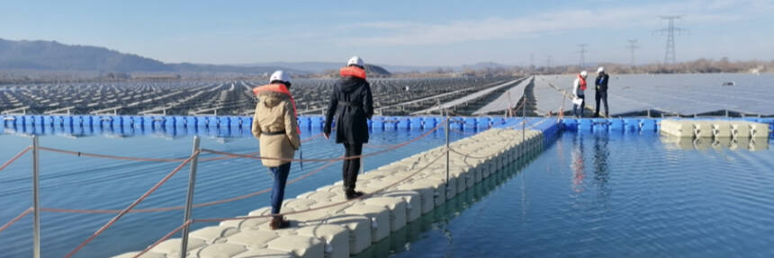 Visite du parc PV flottant de Peyrolles le 07/02/24