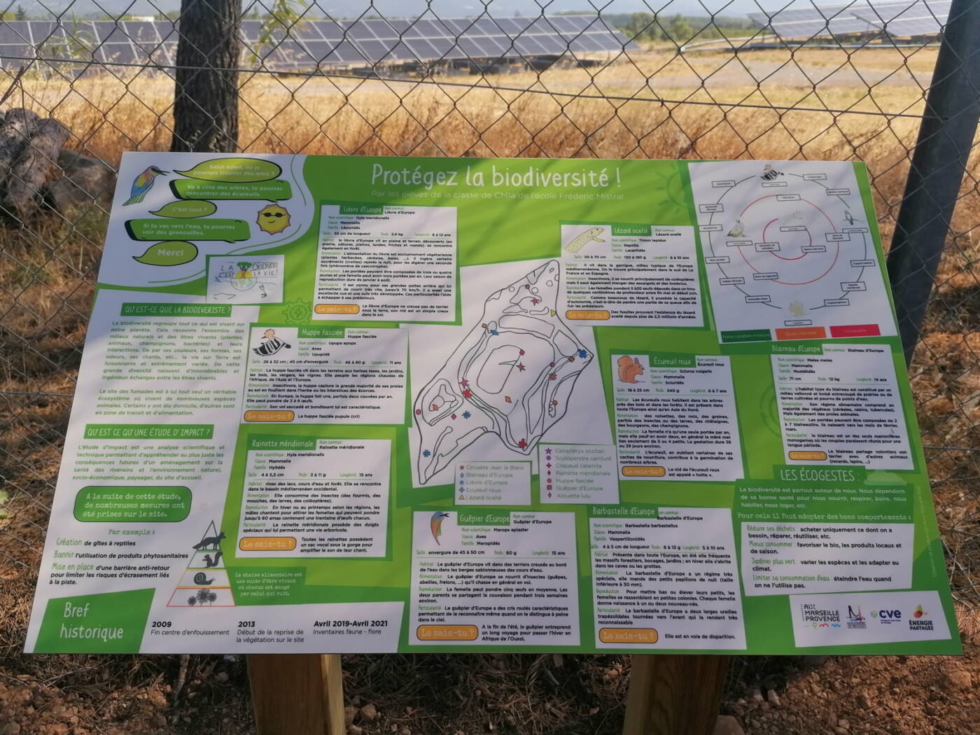 Exemple de panneau pédagogique réalisé par les élèves