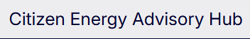 Citizen Energy Advisory Hub