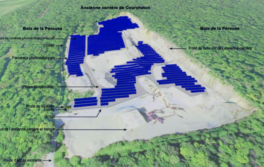 implantation du parc photovoltaïque des Roches Bleues